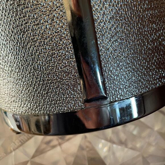 Vintage MCM Starburst Silver Metal Atomic Ice Bucket - Picture 12 of 16